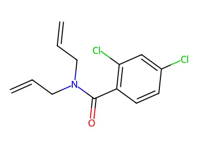 N,N-diallyl-2,4-dichlorobenzamide structure