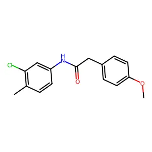 N-(3-chloro-4-methylphenyl)-2-(4-methoxyphenyl)acetamide structure
