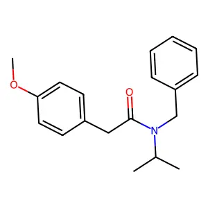 N-benzyl-2-(4-methoxyphenyl)-N-propan-2-ylacetamide structure