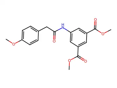 Dimethyl 5-[[2-(4-methoxyphenyl)acetyl]amino]benzene-1,3-dicarboxylate structure