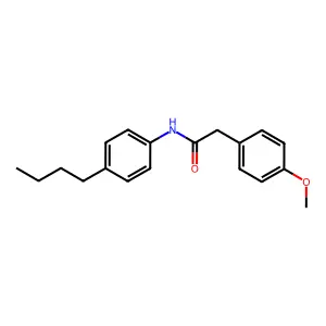 N-(4-butylphenyl)-2-(4-methoxyphenyl)acetamide structure