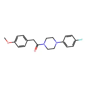 1-(4-Fluorophenyl)-4-[(4-methoxyphenyl)acetyl]piperazine structure