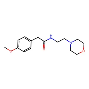 2-(4-methoxyphenyl)-N-(2-morpholin-4-ylethyl)acetamide structure