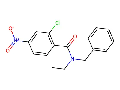 N-benzyl-2-chloro-N-ethyl-4-nitrobenzamide structure