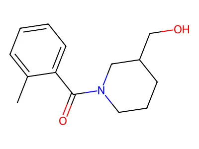 [1-(2-Methylbenzoyl)piperidin-3-yl]methanol structure