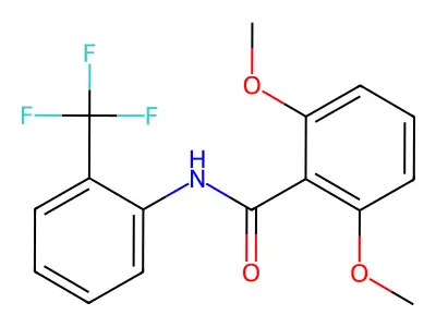 2,6-dimethoxy-N-[2-(trifluoromethyl)phenyl]benzamide structure