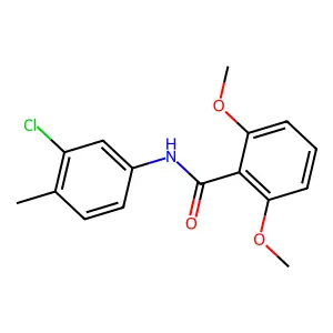 N-(3-chloro-4-methylphenyl)-2,6-dimethoxybenzamide structure