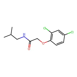 2-(2,4-dichlorophenoxy)-N-(2-methylpropyl)acetamide structure