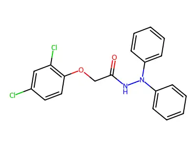 2-(2,4-dichlorophenoxy)-N',N'-diphenylacetohydrazide structure