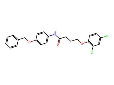N-[4-(benzyloxy)phenyl]-4-(2,4-dichlorophenoxy)butanamide structure