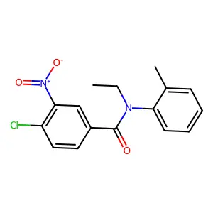 4-chloro-N-ethyl-N-(2-methylphenyl)-3-nitrobenzamide structure