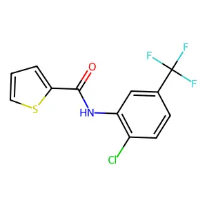 N-[2-chloro-5-(trifluoromethyl)phenyl]thiophene-2-carboxamide structure
