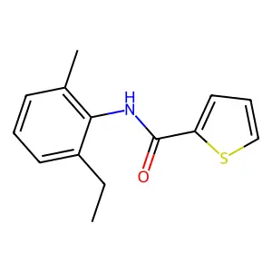 N-(2-ethyl-6-methylphenyl)thiophene-2-carboxamide structure