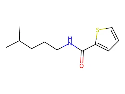 N-(4-methylpentyl)thiophene-2-carboxamide structure