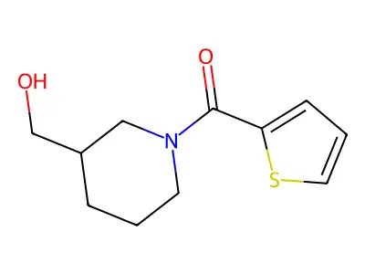 (3-(Hydroxymethyl)piperidin-1-yl)(thiophen-2-yl)methanone structure