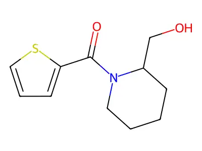 (2-(Hydroxymethyl)piperidin-1-yl)(thiophen-2-yl)methanone structure