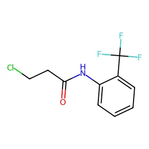 3-chloro-N-[2-(trifluoromethyl)phenyl]propanamide structure