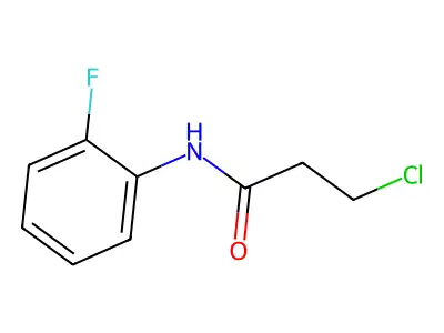 3-chloro-N-(2-fluorophenyl)propanamide structure