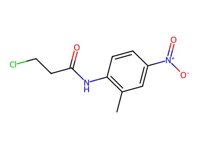 3-chloro-N-(2-methyl-4-nitrophenyl)propanamide structure