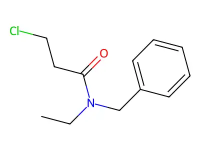 N-benzyl-3-chloro-N-ethylpropanamide structure