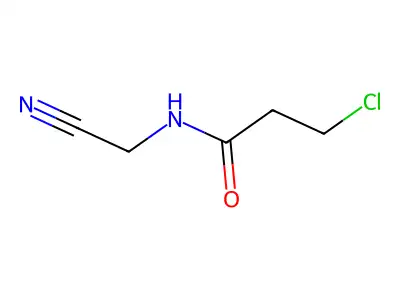 3-chloro-N-(cyanomethyl)propanamide structure