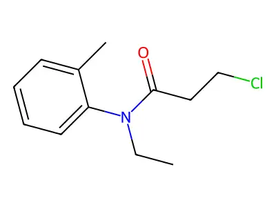 3-chloro-N-ethyl-N-(2-methylphenyl)propanamide structure
