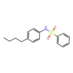 N-(4-butylphenyl)benzenesulfonamide structure