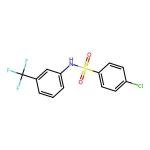 4-chloro-N-[3-(trifluoromethyl)phenyl]benzenesulfonamide structure