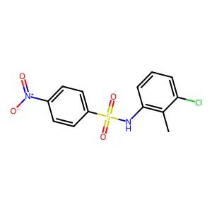 N-(3-chloro-2-methylphenyl)-4-nitrobenzenesulfonamide structure