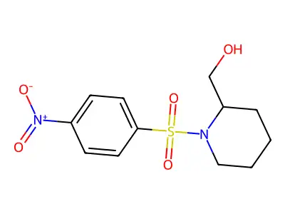 1-[(4-Nitrophenyl)sulfonyl]-2-piperidinemethanol structure