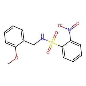 N-(2-methoxybenzyl)-2-nitrobenzenesulfonamide structure