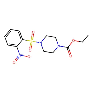 Ethyl 4-(2-nitrobenzenesulfonyl)piperazine-1-carboxylate structure