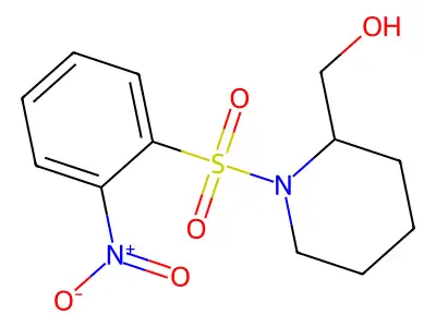 (1-((2-Nitrophenyl)sulfonyl)piperidin-2-yl)methanol structure