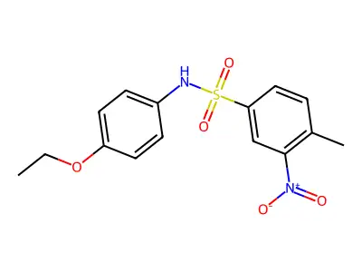 N-(4-ethoxyphenyl)-4-methyl-3-nitrobenzenesulfonamide structure