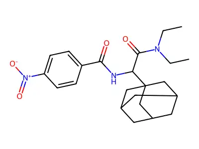 N-[1-(1-adamantyl)-2-(diethylamino)-2-oxoethyl]-4-nitrobenzamide structure