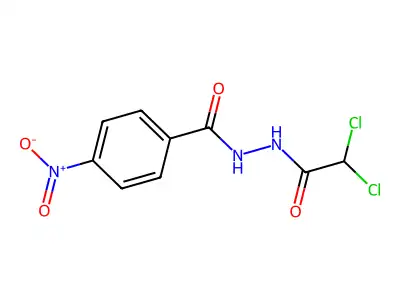 N'-(2,2-dichloroacetyl)-4-nitrobenzohydrazide structure