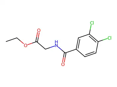 (3,4-Dichloro-benzoylamino)-acetic acid ethyl ester structure