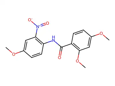 2,4-dimethoxy-N-(4-methoxy-2-nitrophenyl)benzamide structure