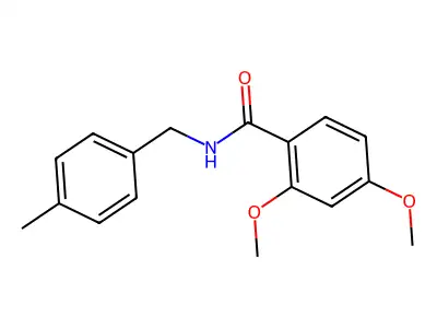 2,4-dimethoxy-N-[(4-methylphenyl)methyl]benzamide structure