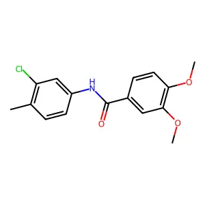 N-(3-chloro-4-methylphenyl)-3,4-dimethoxybenzamide structure