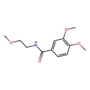 3,4-dimethoxy-N-(2-methoxyethyl)benzamide structure