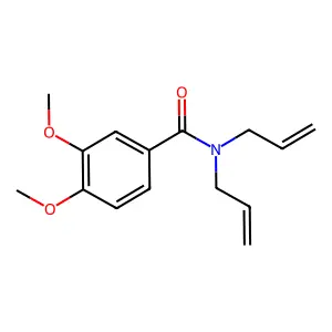 3,4-dimethoxy-N,N-bis(prop-2-enyl)benzamide structure