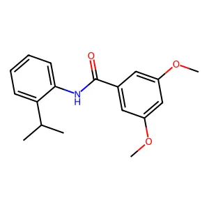 3,5-二甲氧基-N-(2-异丙基苯基)苯甲酰胺 structure