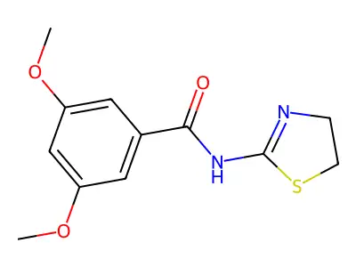 N-(4,5-dihydro-1,3-thiazol-2-yl)-3,5-dimethoxybenzamide structure