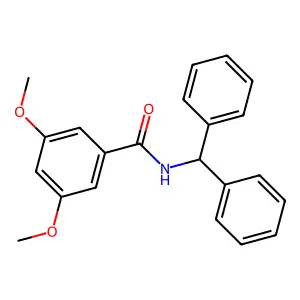N-benzhydryl-3,5-dimethoxybenzamide structure