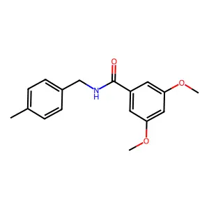 3,5-dimethoxy-N-(4-methylbenzyl)benzamide structure