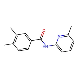 3,4-dimethyl-N-(6-methyl-2-pyridinyl)benzamide structure