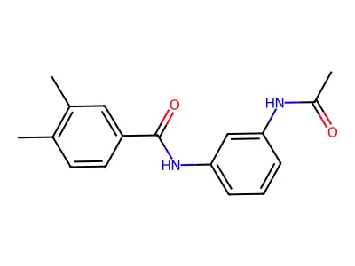 N-(3-acetamidophenyl)-3,4-dimethylbenzamide structure