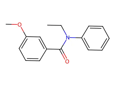 N-ethyl-3-methoxy-N-phenylbenzamide structure