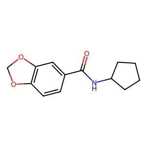 N-环戊基-1,3-苯并二氧戊环-5-甲酰胺 structure